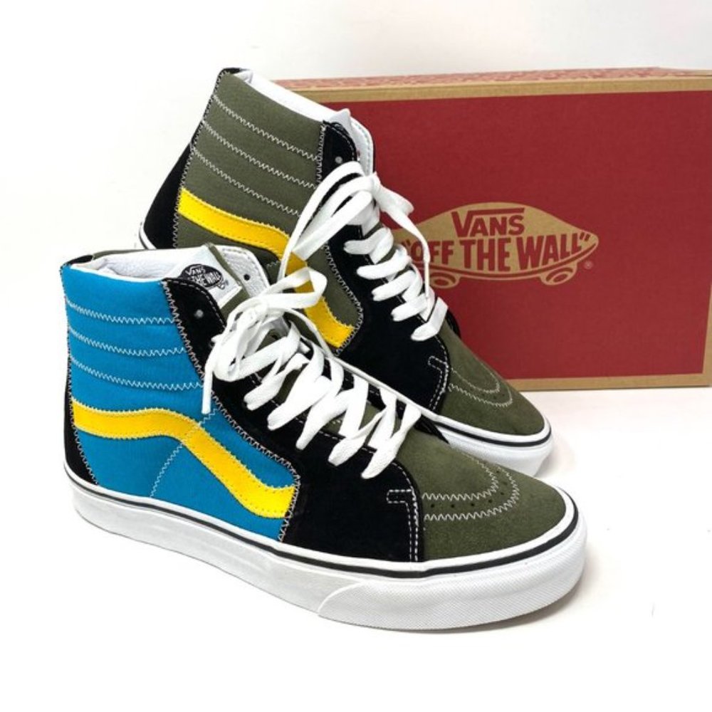 Vans SK8-HI Zig Zag Shoes Women's Size 6 7 Blue Green Suede Canvas VN0A4BV619Y - Picture 9 of 10